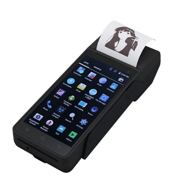 Поддержка 4G SIM портативный Android кассовый аппарат smart pos machine Z90