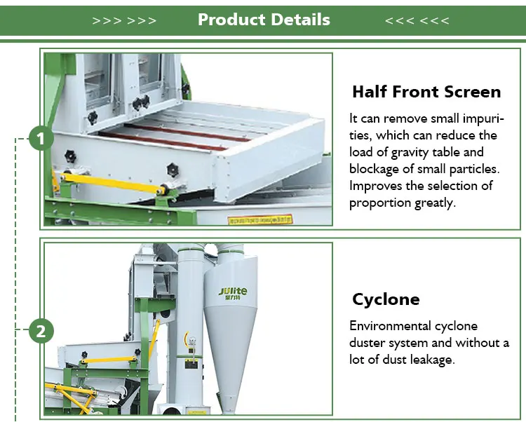 5XFZ-25SC High Purity Wheat Rice Paddy Seed Cleaning Machine With Gravity Table