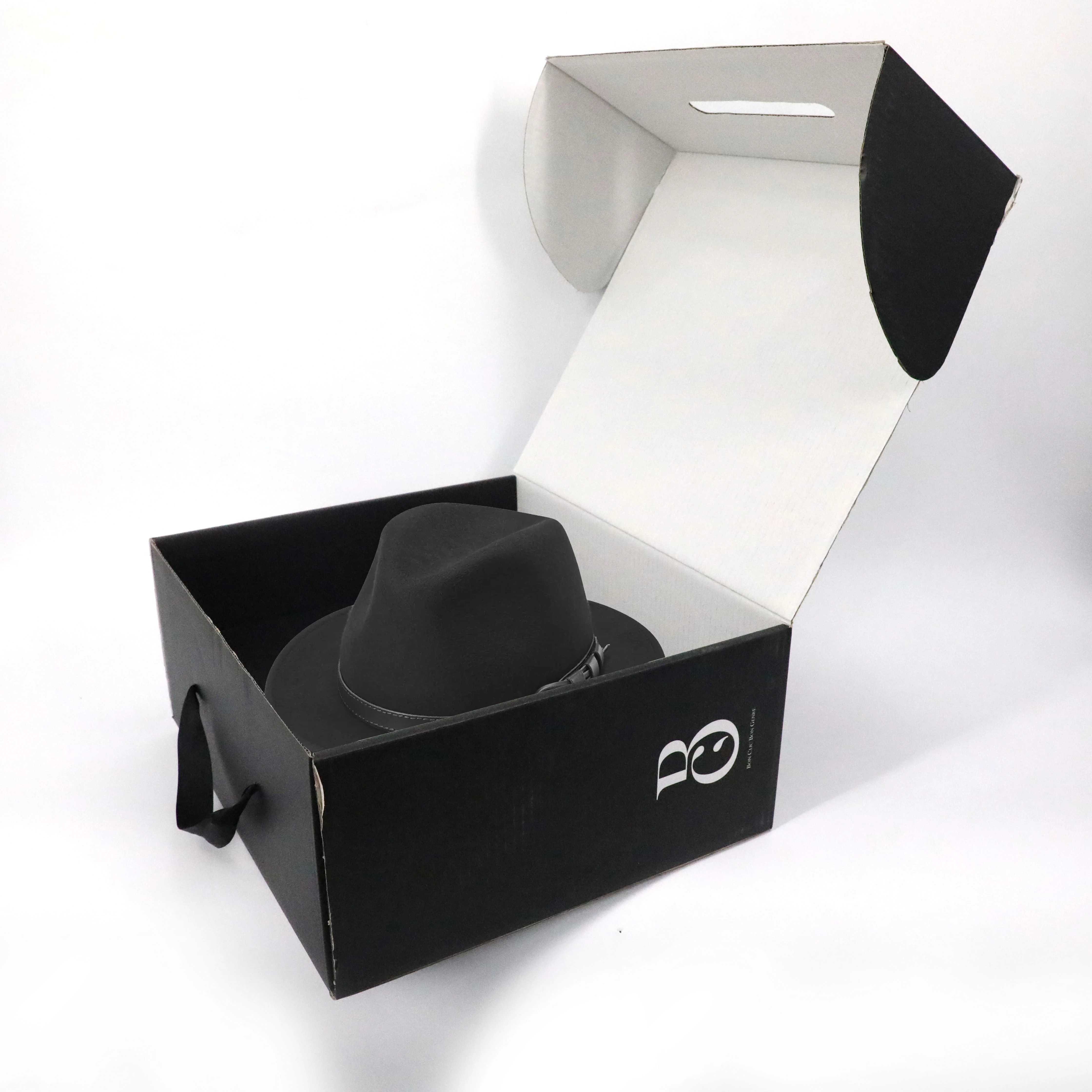 Hot Trending Custom LOGO Paper Large Cardboard Cowboy Packaging Bucket Hat Fedora Box for Baseball Cap