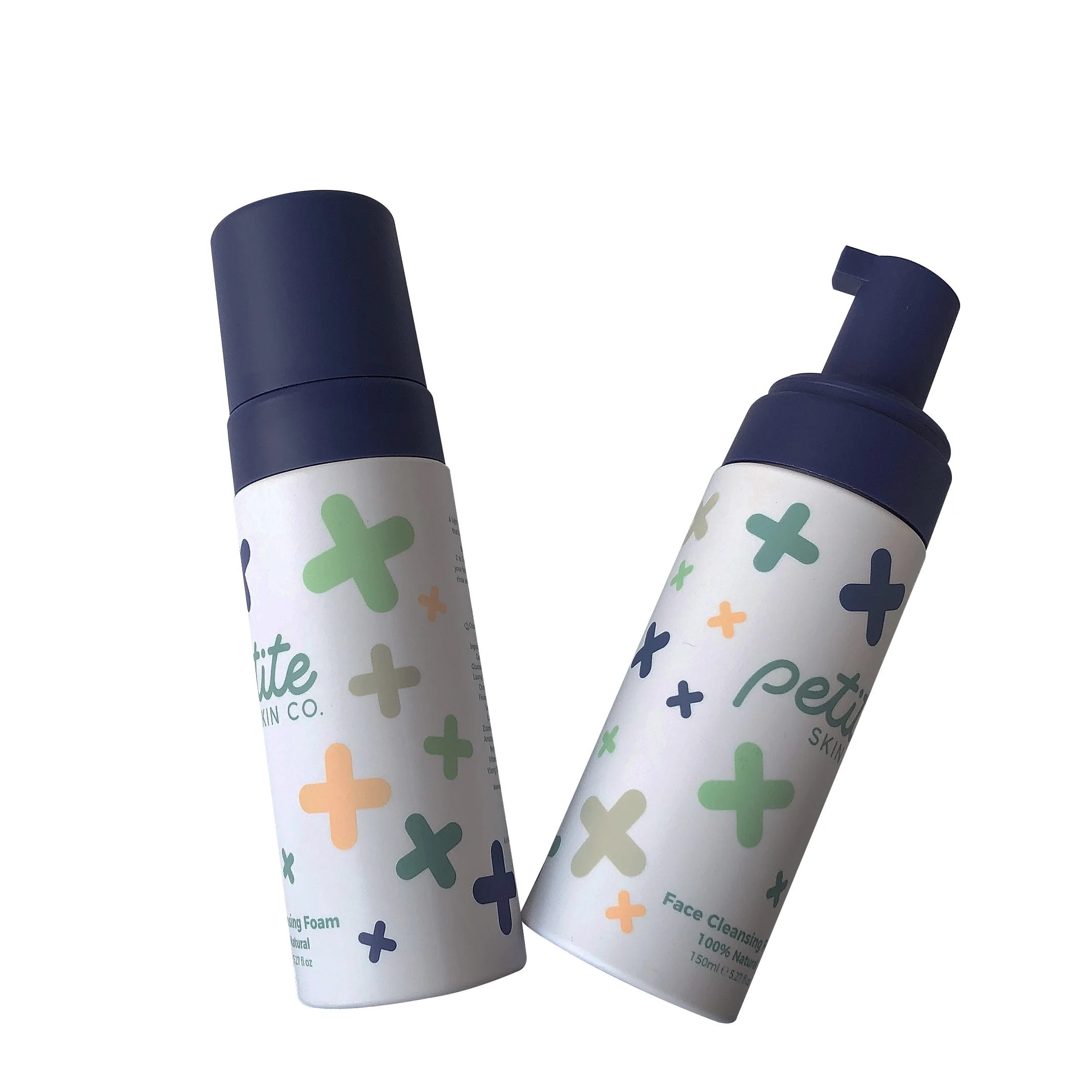 Factory 150ml PET foam pump bottle for face cleanser frosted 5 colors printing plastic foam bottle