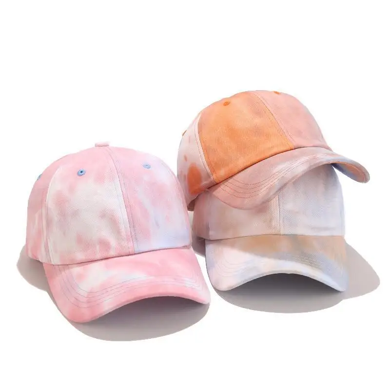 Beautiful New design 100% cotton Material Baseball cap tie-dye 6-panel  hat