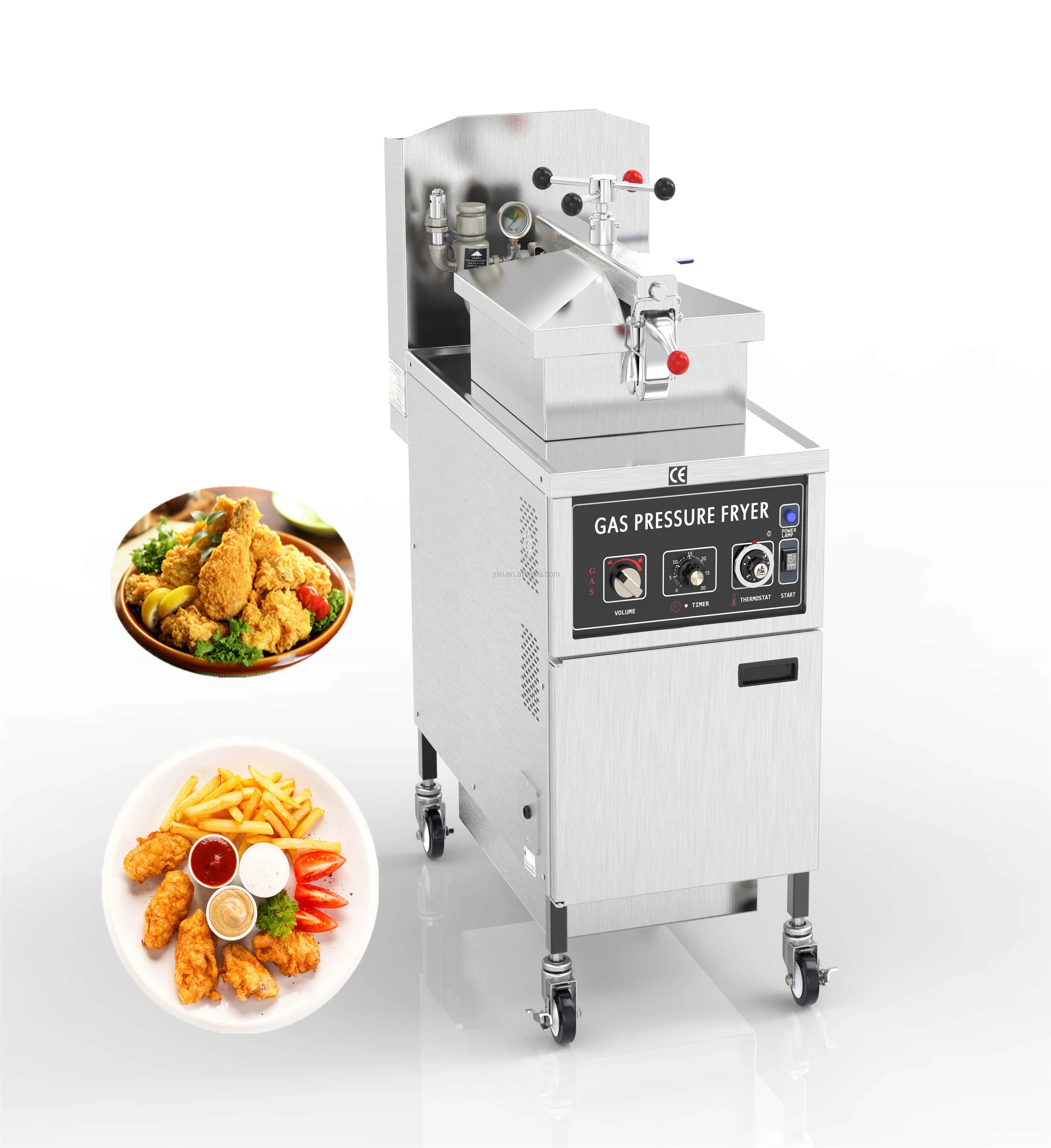 Cnix Gas Power Source Stainless Steel Gas Pressure Fryer with Industrial Price Mdxz-25