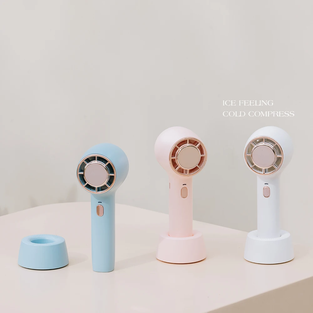 Intelligent Desktop Air Cooler Semiconductor Chilling Plate Fan Refrigeration Function Portable Mini Rechargeable Handheld Fan