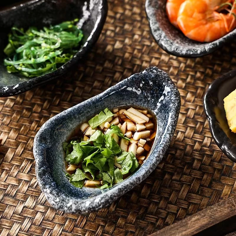 Wholesale 5 Inch Japanese Retro Porcelain Dessert Melon Seed Snack Sushi Plate Dish