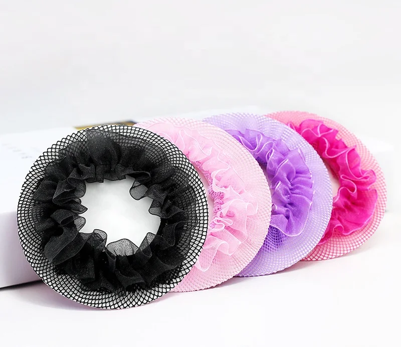 Hairnet Bun Cover Ballet Hair Snoop Hair Nets Invisible Elastic Edge Mesh Hairnet Bun Hair Nets Mesh Dance Skating Snoods
