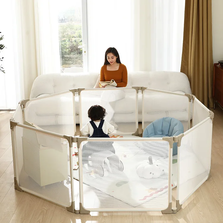 2023 Baby Playpen for Children Multifunction Newborn Guardrail Bed Fence Anti-Collision Playpen without Cushion