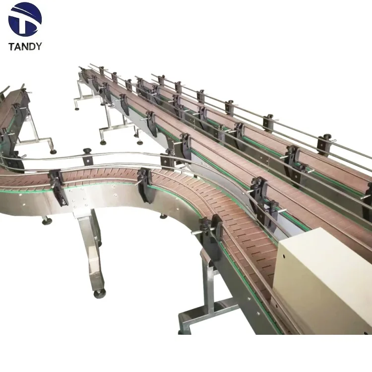Chain belt modular conveyor Stainless steel plastic chain plate production line flexible chain conveyor