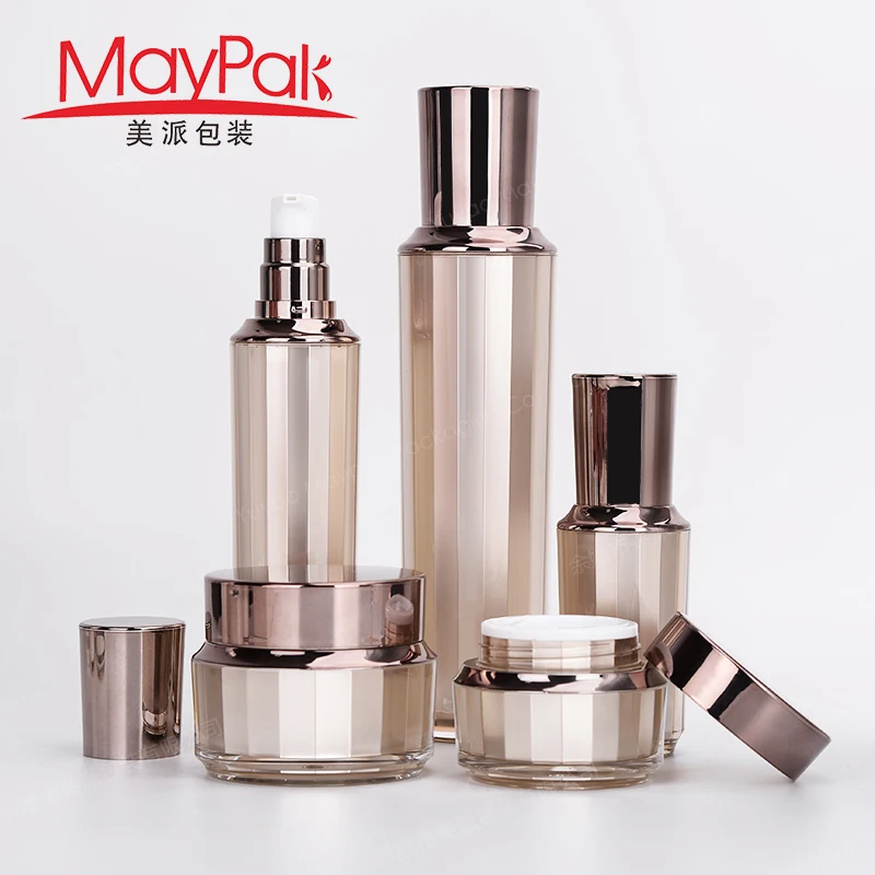 Custom cosmetic packaging 20g 30g 50g luxury glass face cream jars 30ml 50ml 100ml pump lotion beauty glass lotion bottle