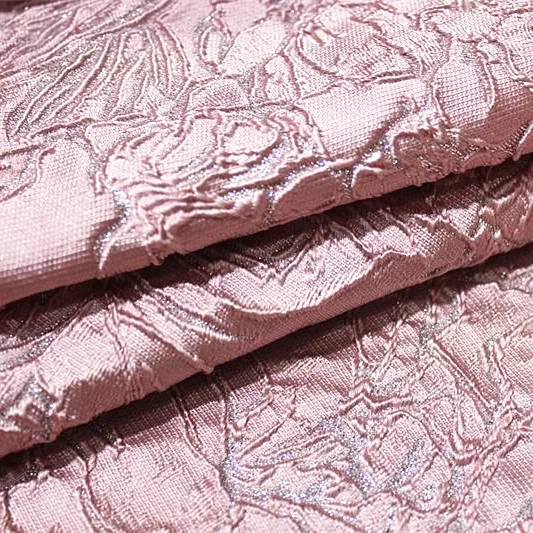 embossed metallic lines shapes design jacquard fabric for coat/jacket fabric