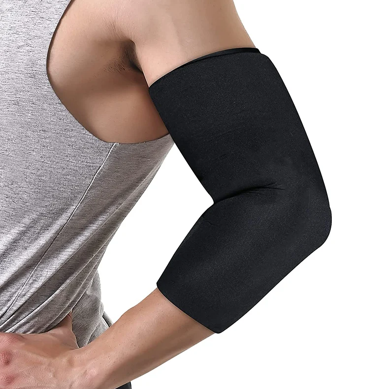 Heenlong Black Gel Ice Pack Sleeve Solid Gel for Knee Calf Ankle Arm Cooling Hot Cold Therapy Ice Sleeve for Pain Relief