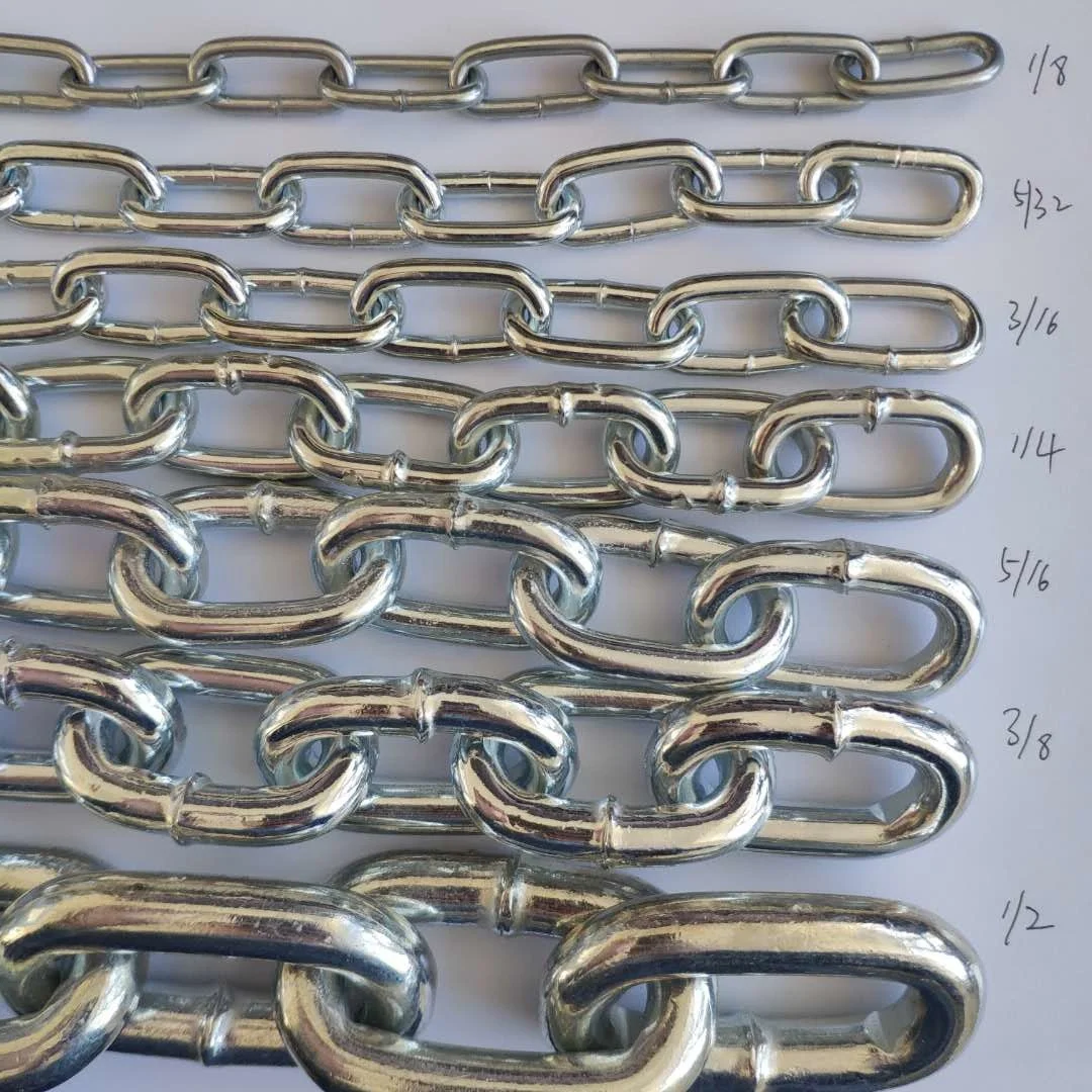 Mild Steel Chain Galvanized Medium Link Chain GI G30 Link Chain