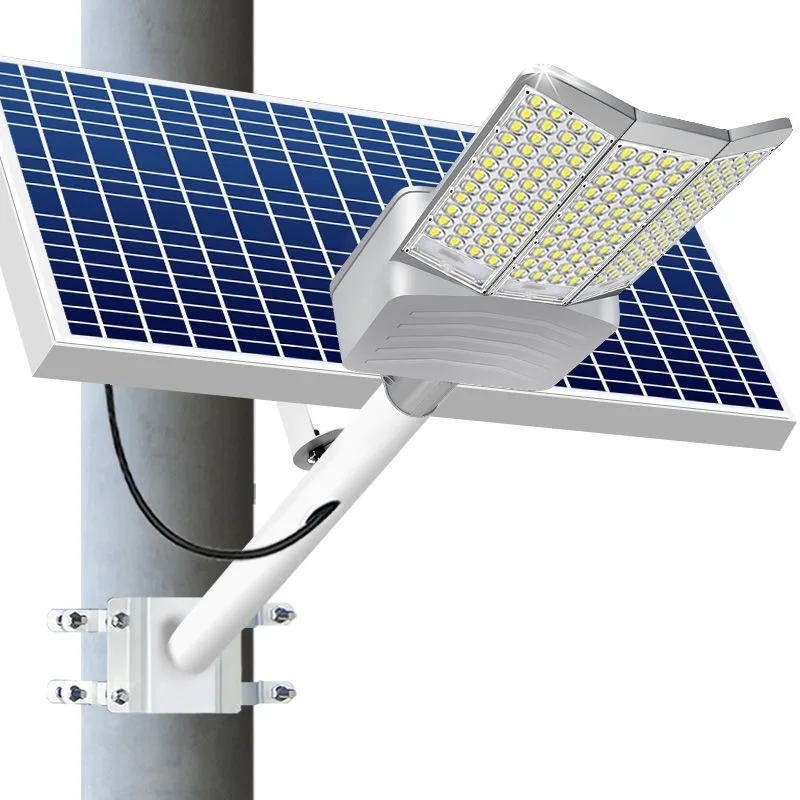 #NY 1000W Intelligent LED Solar Street Light Long Screen Three-Sided Metal Lamp IP67 Courtyard Lighting with Light Control Road