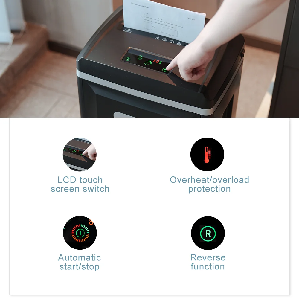 A4 Manual Paper Shredder P7 Level 25L Black High-Density Shredder 1*1mm Unrecoverable Applicable To Bank Information Shredding