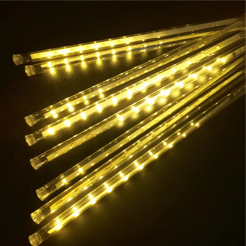 Hot selling meteor christmas lights AC Plug luces de navidad tubes meteor shower 50cm for christmas outdoor