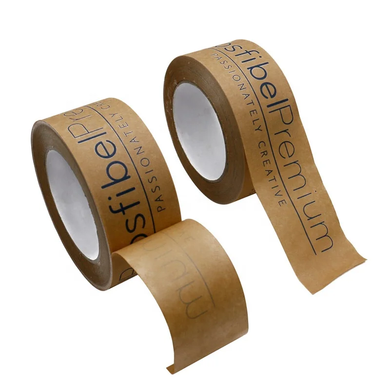 Reinforced Sealing Packing Gummed Self Adhesive Kraft Paper Tape Water Activated Adhesive Tape