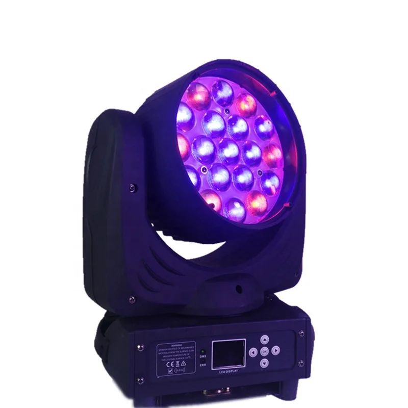 Hot Mac Aura 19*15W RGBW 4in1 LED Dicso DJ Wash stage moving head light