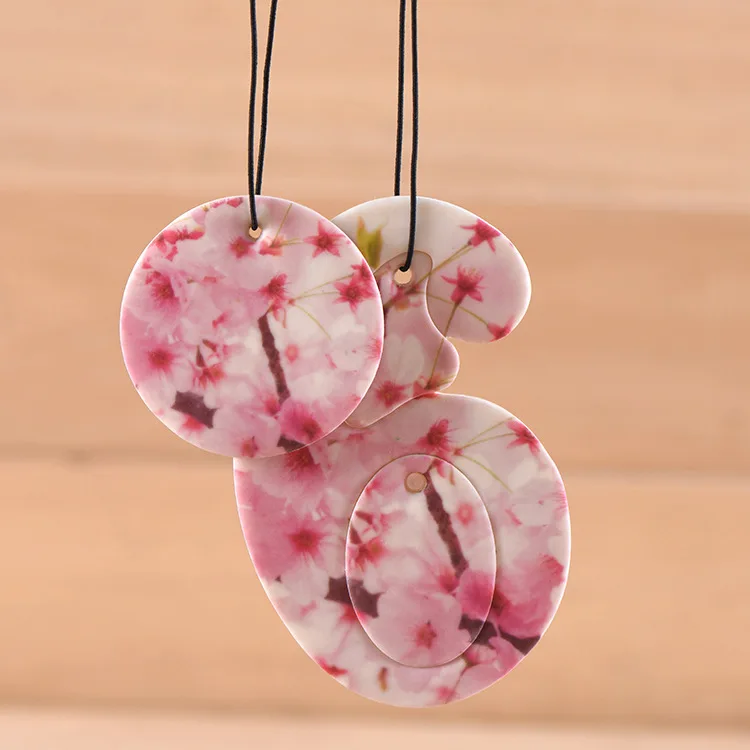 Promotional Car Accessories Perfume Hanging Scented Cute Custom Smell Paper Car Shaped Air Fresheners For Car Wash Shop