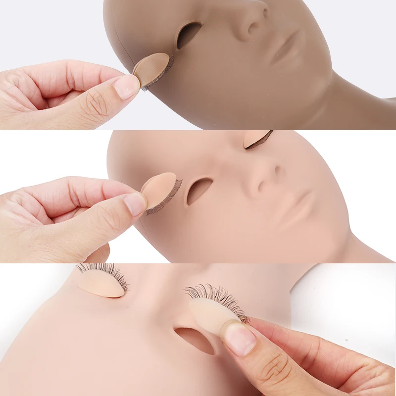 Оптовая продажа, новый манекен ресниц Hollyren, веки для тренировок, 3 Цвета в наличии, голова манекена для тренировки ресниц
