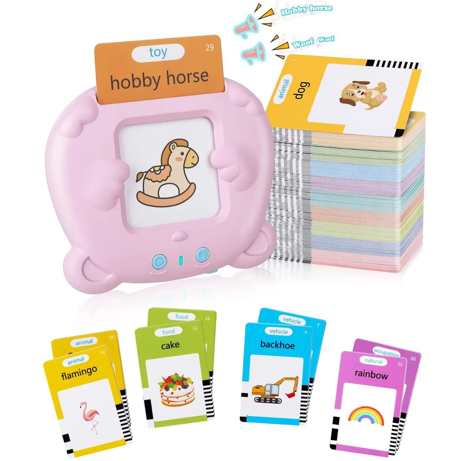 Christmas Children Gift 112 PCS Flash Cards 224 Words Toddler Educational Toys Baby Learning Machines