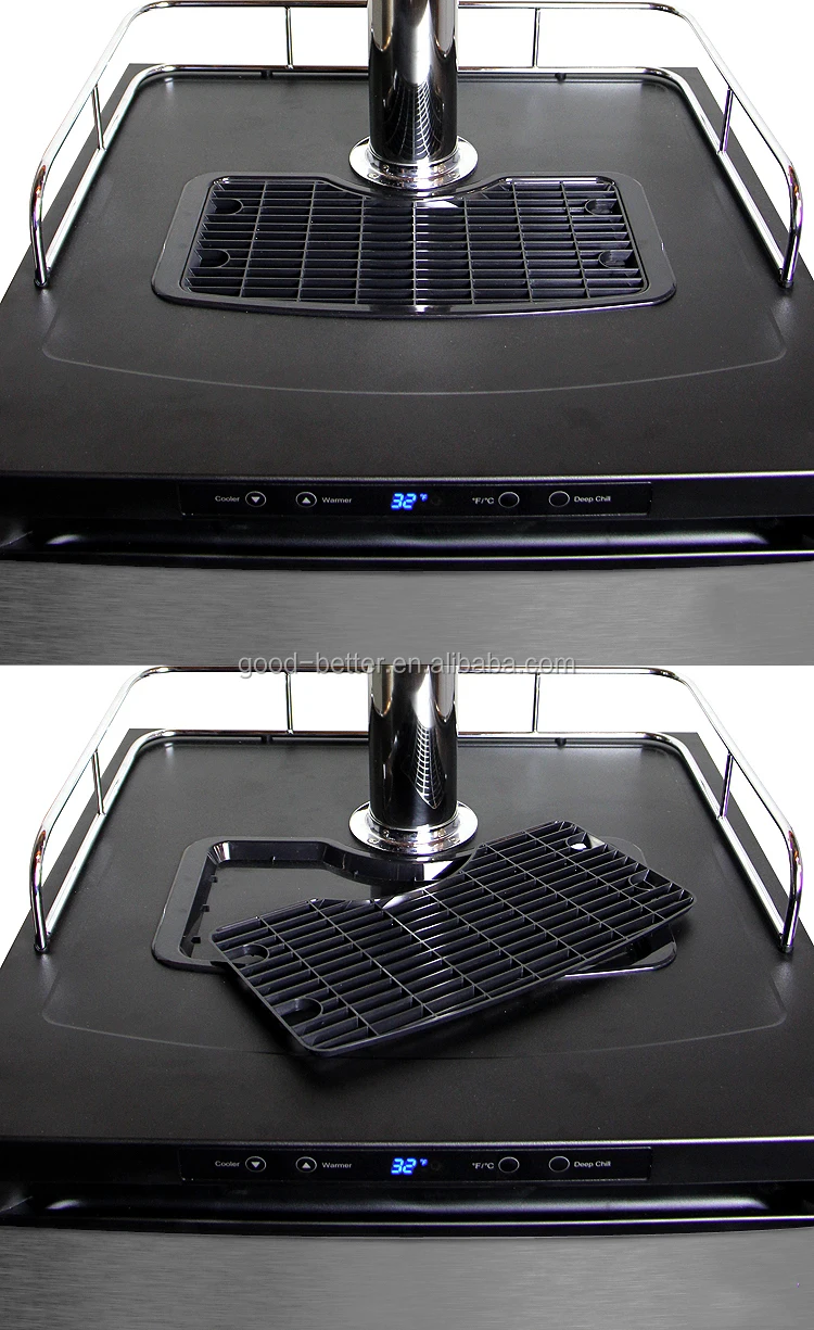 GB1030327 New model 6.0 cubic feet Black color three taps Beer ball lock keg kegerator with digital display