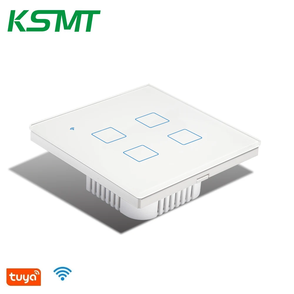 KAISI 86 EU Standard wifi smart switch 4 gang Touch Switch hotel switch panel 4 gang smart home