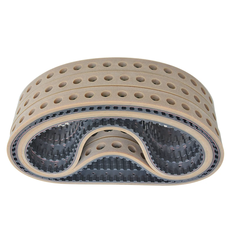 Seamless vulcanized rubber coating vacuum pulling film down belt for vffs packaging machine