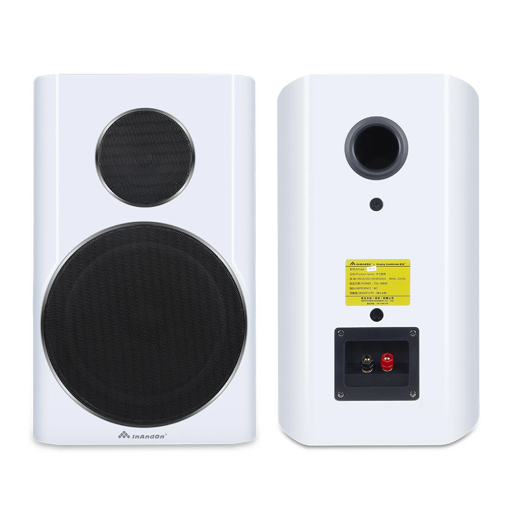 InAndOn Custom Factory 8 Inch Professional KTV Karaoke Home Speakers Piano Paint Speakers Audio Karaoke Set