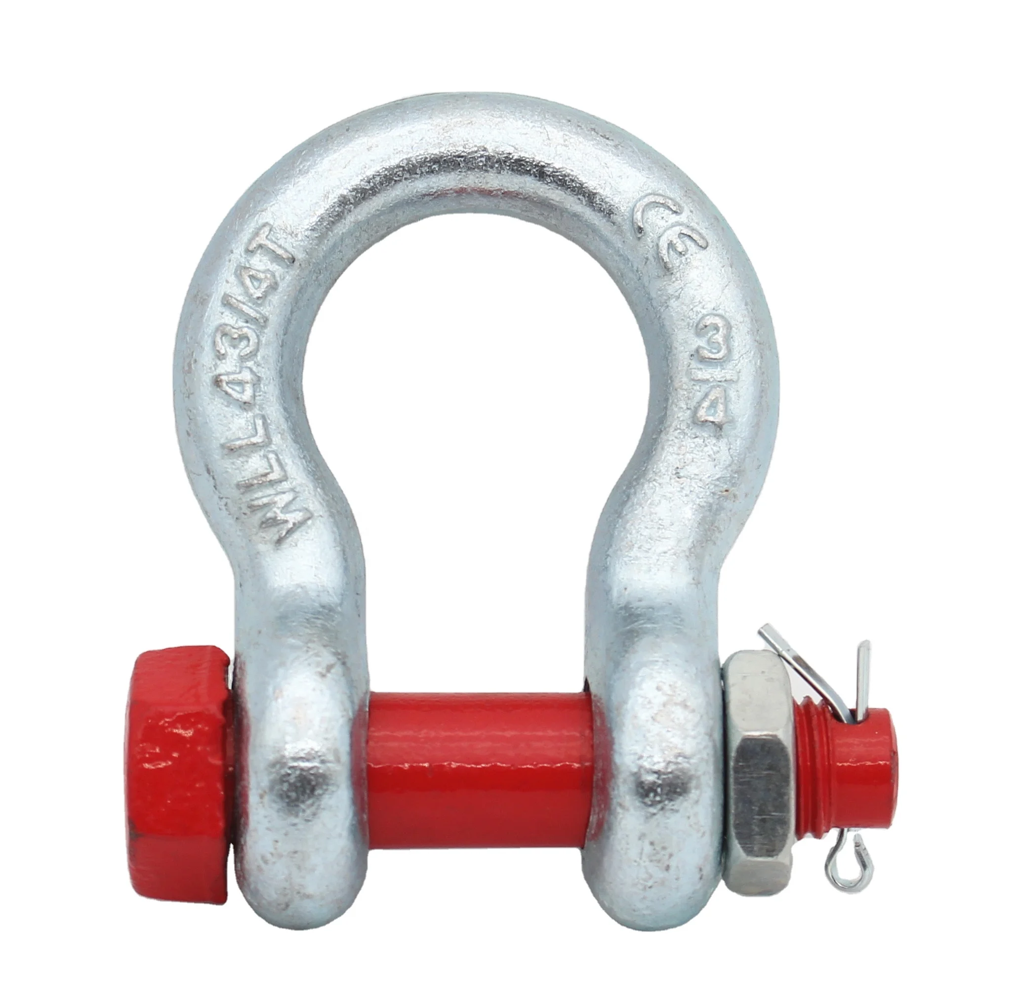 HDG US type G2130 drop forged Alloy Steel Bolt Type Rigging Hardware Marine Clevis Bolt Nut Galvanized Bow Anchor Shackle