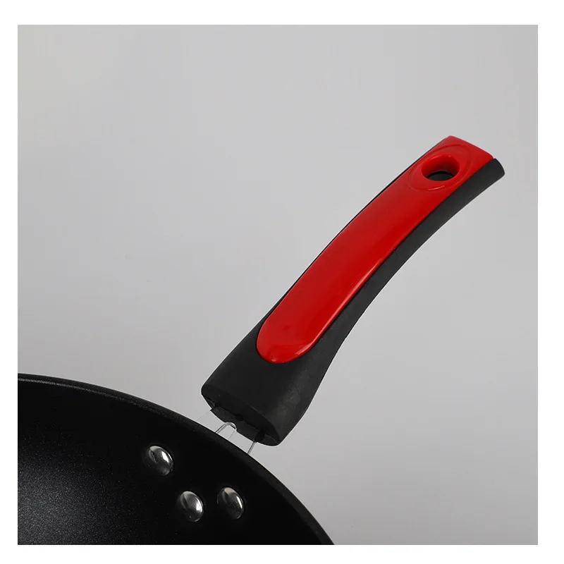 Factory Price carbon steel wok pan 32cm Nonstick Chinese wok pan diamond wok pan marble coating Cookware