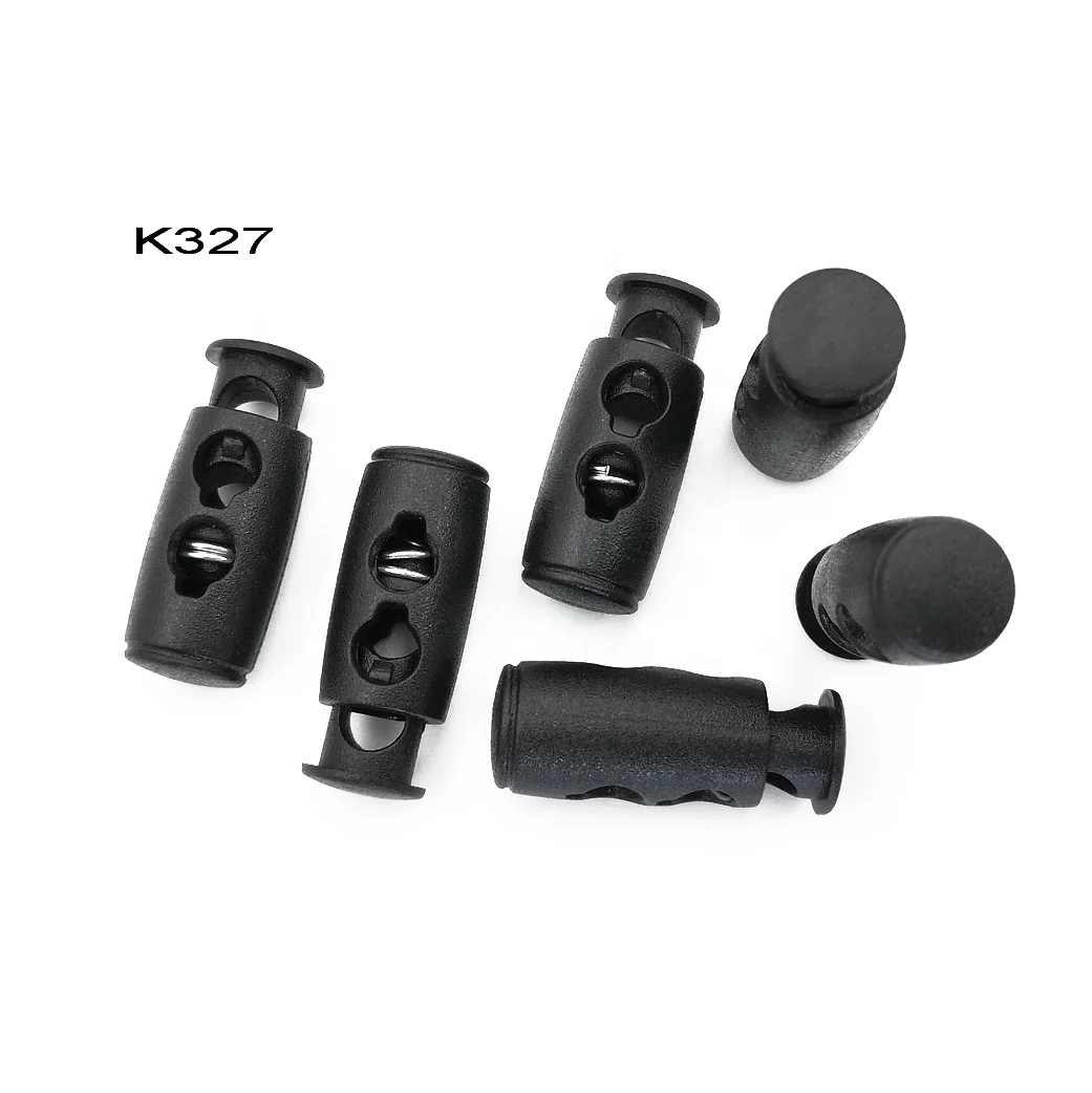 Plastic Cord Lock Ends Replacement, Spring Cord Stop for Paracord, Drawstring Clip Toggle Stopper Elastic Shoelace String Lock