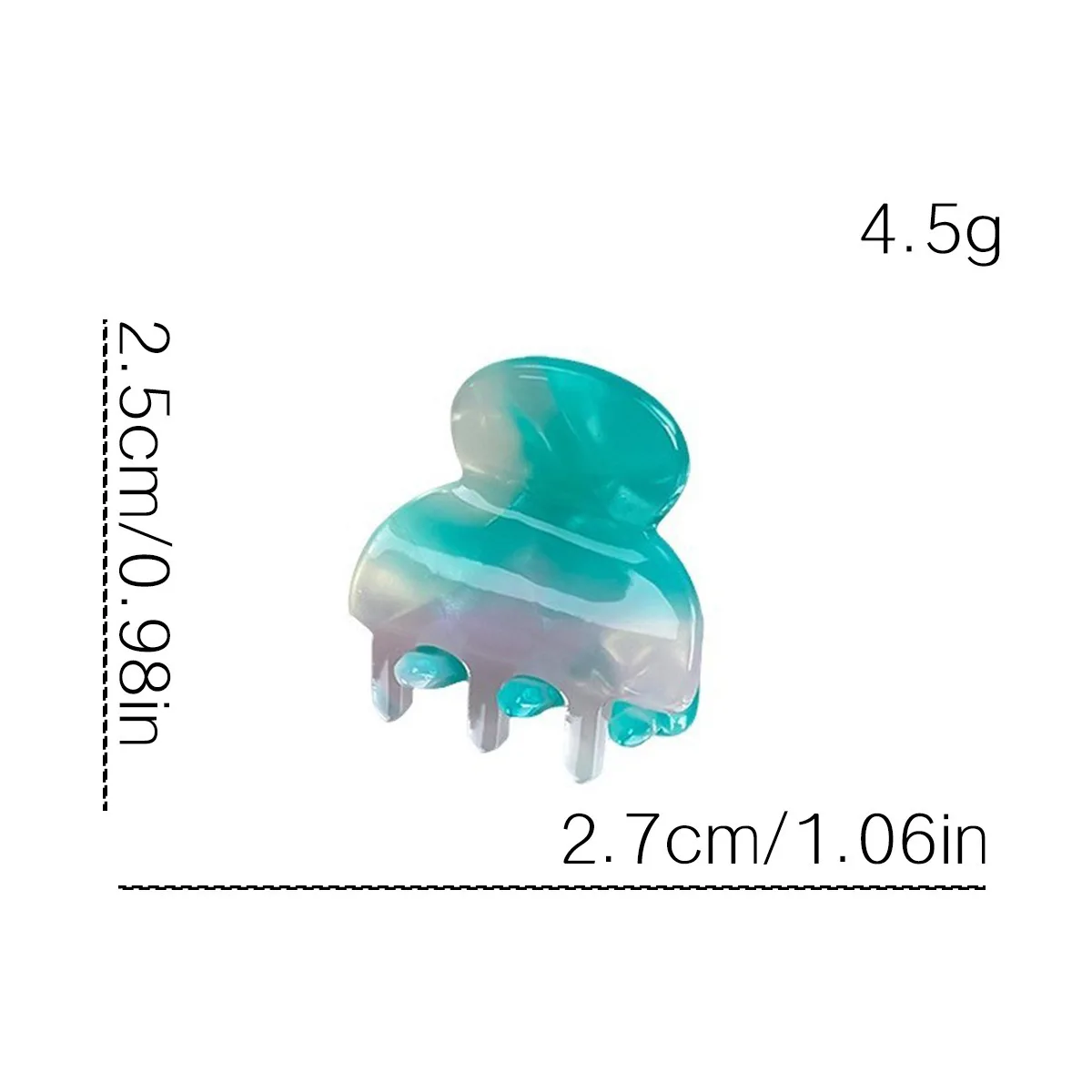 2024 New Trendy Floral Print Small Pink Hair Claws Cute Cellulose Acetate Mini Hair Claw Clips For Girls