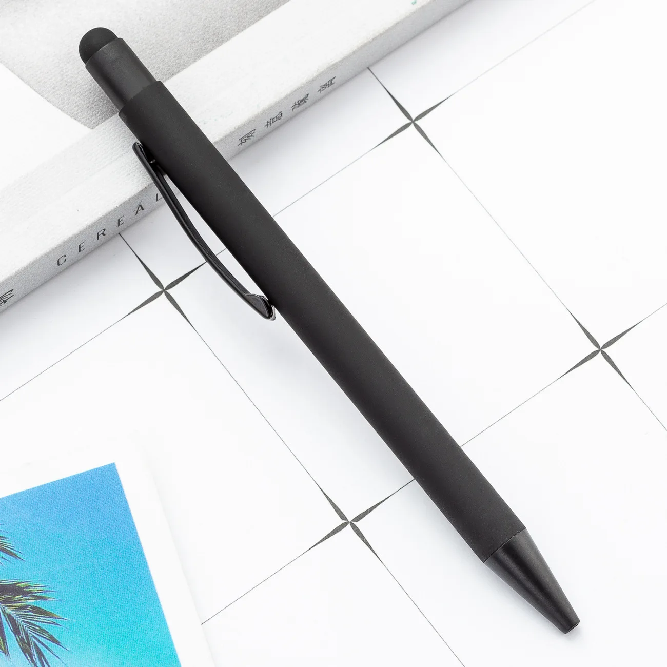 Touch screen ballpoint pen wholesale press rubber matte metal pen Student gift Office stylus business advertising pen