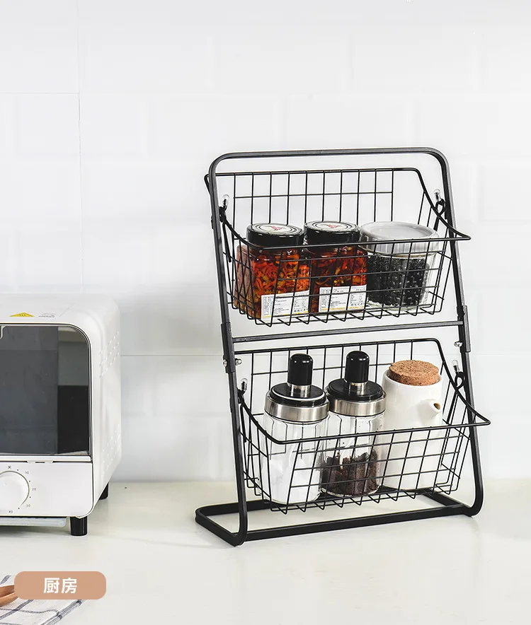 Hot Sale Good Price Standing Wire Storage Box Basket for Kitchen
