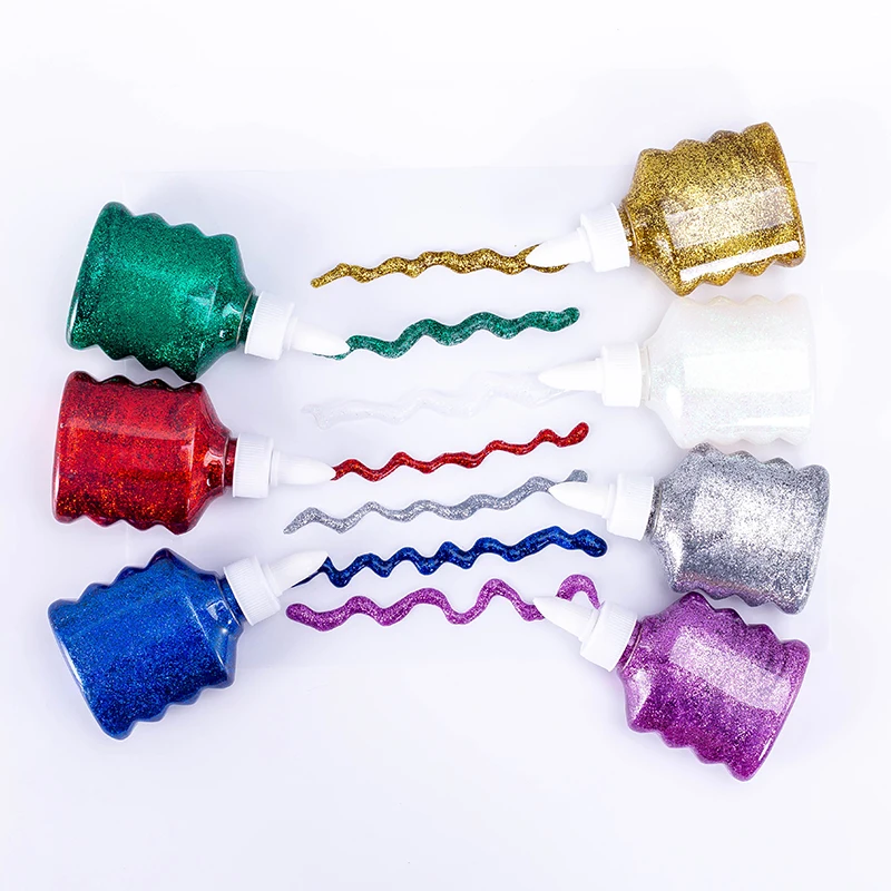 Wholesale  popular good quality handcraft glitter powder kids paint bulk glitter glue for making slime