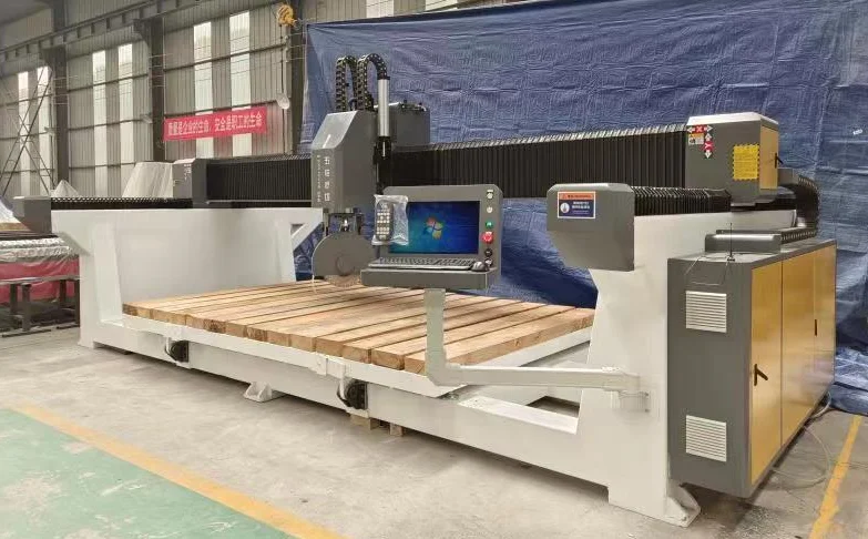 GD-3220 Heavy Duty Stone Processing Machinery 5 Axis Quartz Marble Granite Stone Cutting CNC Bridge Saw Stone Cutting Machine
