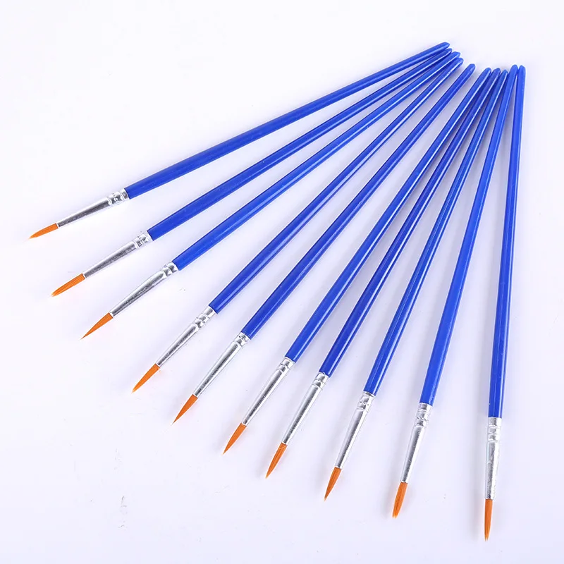 Cheap Paint Brushes Round Oil Acrylic Row Pens Paint Brush With PlasticHandle