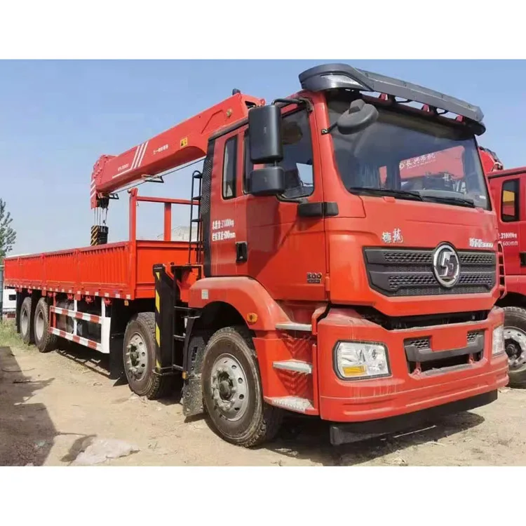 Прямой Телескопический грузовик SHACMAN 8x4 с подъемным гидравлическим краном 12 14 16 20 тонн для продажи