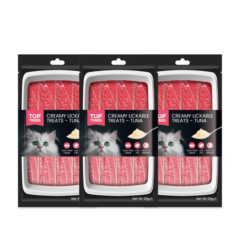 TOPTREES CAT CREAMY:  Tuna  Lickable Treat cat kitten wet food pet snack supplier