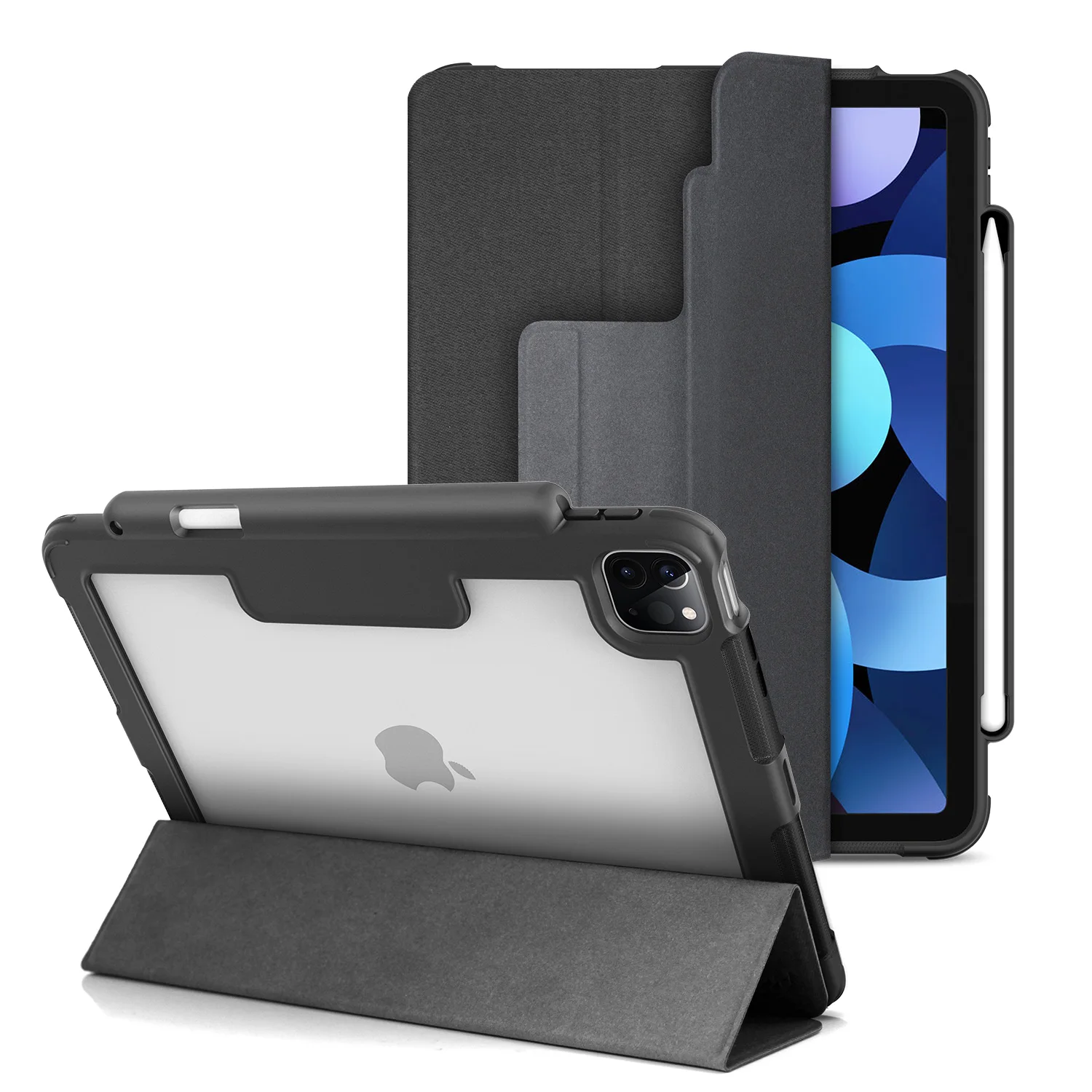 New 11-inch Pencil Holder Magnet Cover Trifold Magic Smart Magnetic Case for iPad pro 11 inch Air 10.9