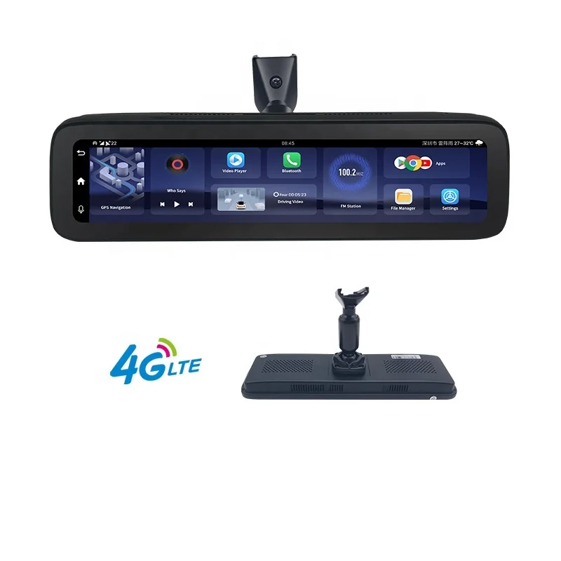 4 channel android rearview mirror car dvr with wifi gps navigation HD1080P Dash Cam Camera 4G