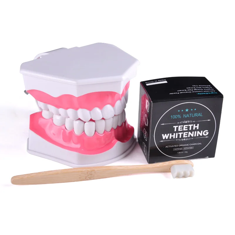 Chinese manufacturer natural mint teeth whitening charcoal powder belt box