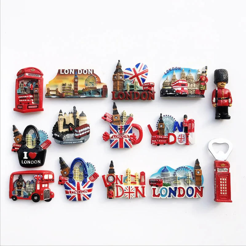 Custom London Personalized Souvenir Poly resin Fridge Magnets Customized Country Gift Magnet Souvenir