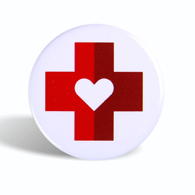 Factory Custom Design Logo Badges Printed Tin Button Badge Magnet Button Badges