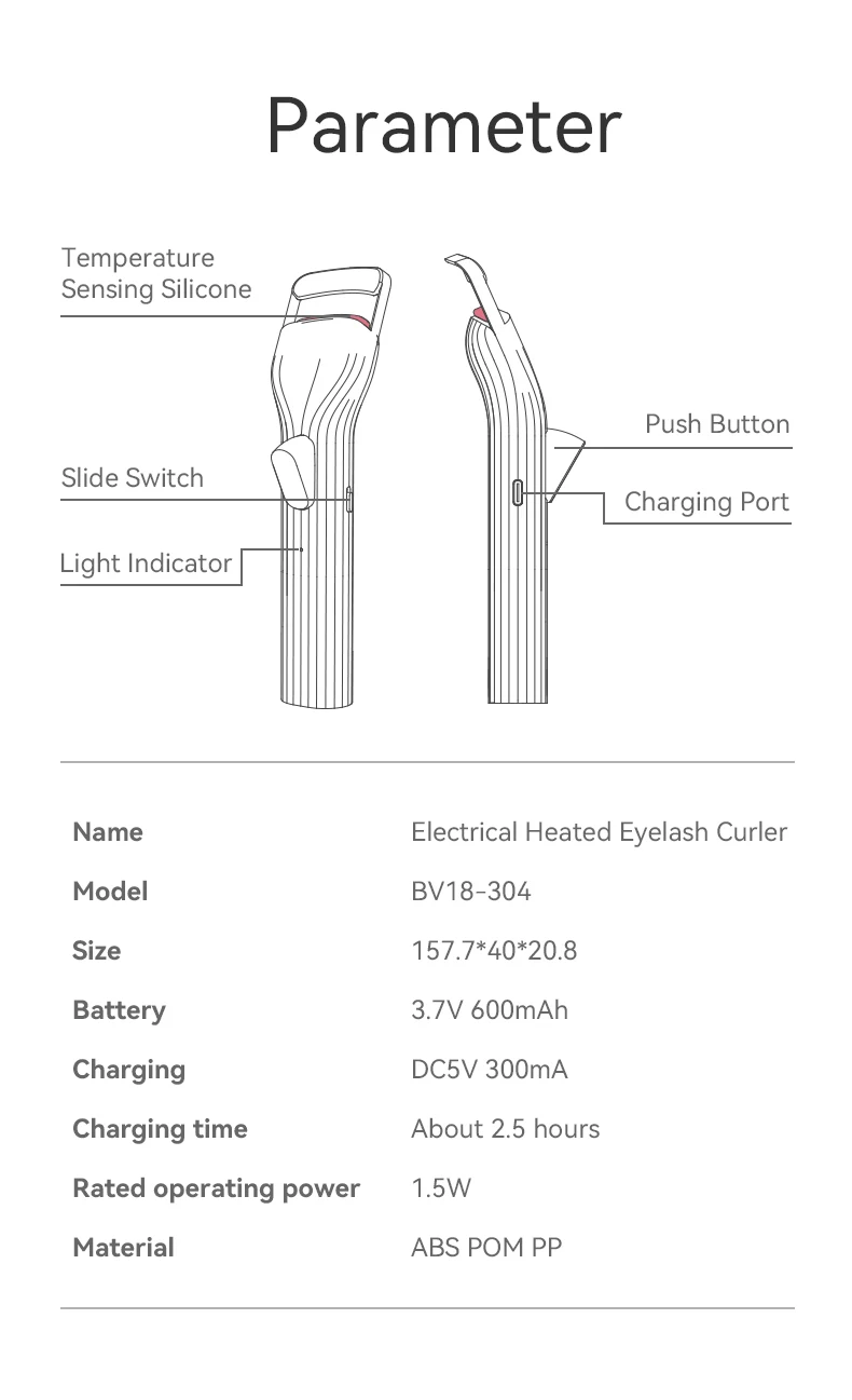 beauty products eyelashes pink plastic heated electric eyelash curler heat 