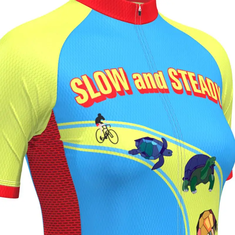 
HIRBGOD TYZ092-03 Popular Tortoise Cycle Jersey Women Short Sleeve Bike Jersey Comfortable Cycling Jersey Plus Size Cycling Wear 