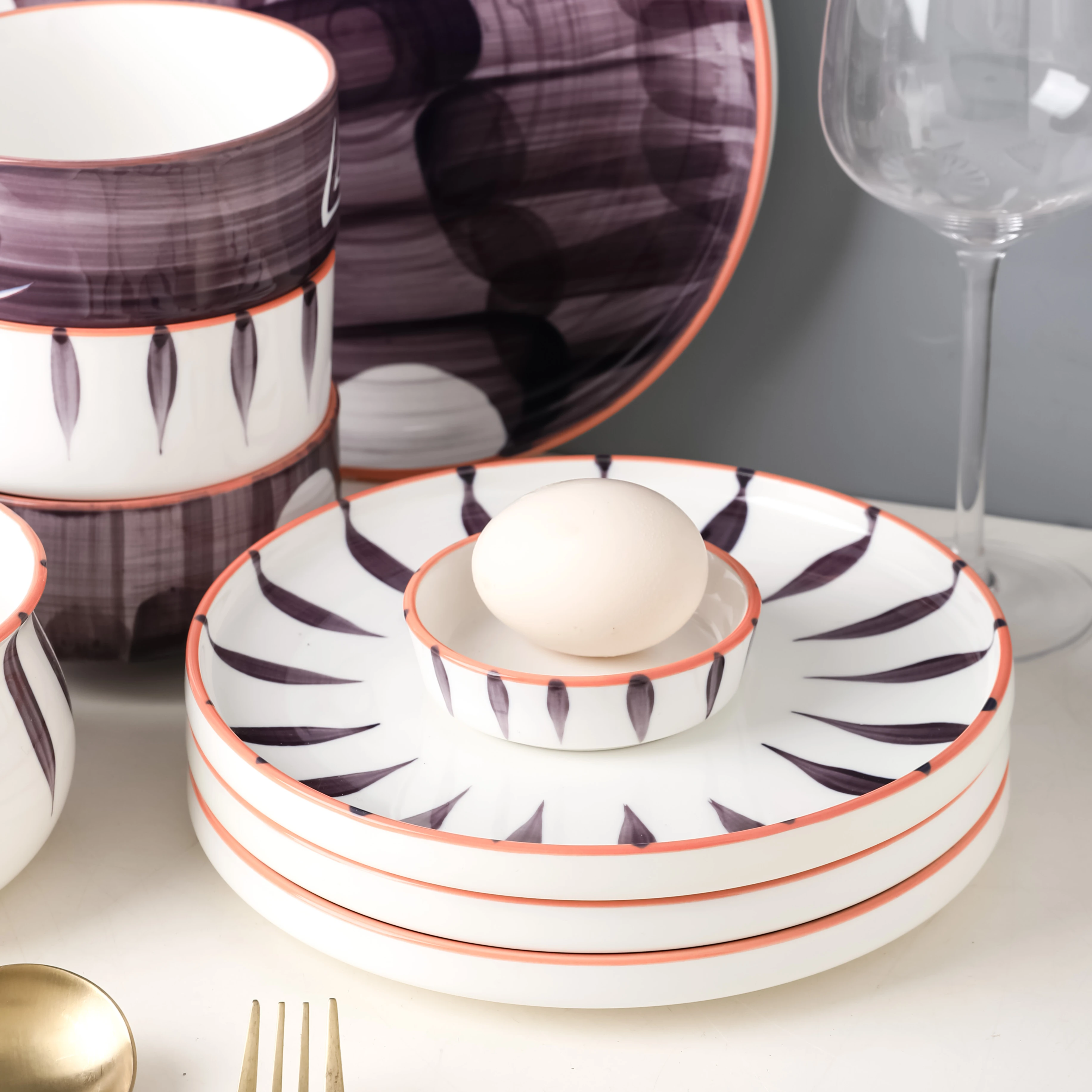 Dishes plates ceramic luxury Dinnerware Sets tableware Porcelain plates sets dinnerware
