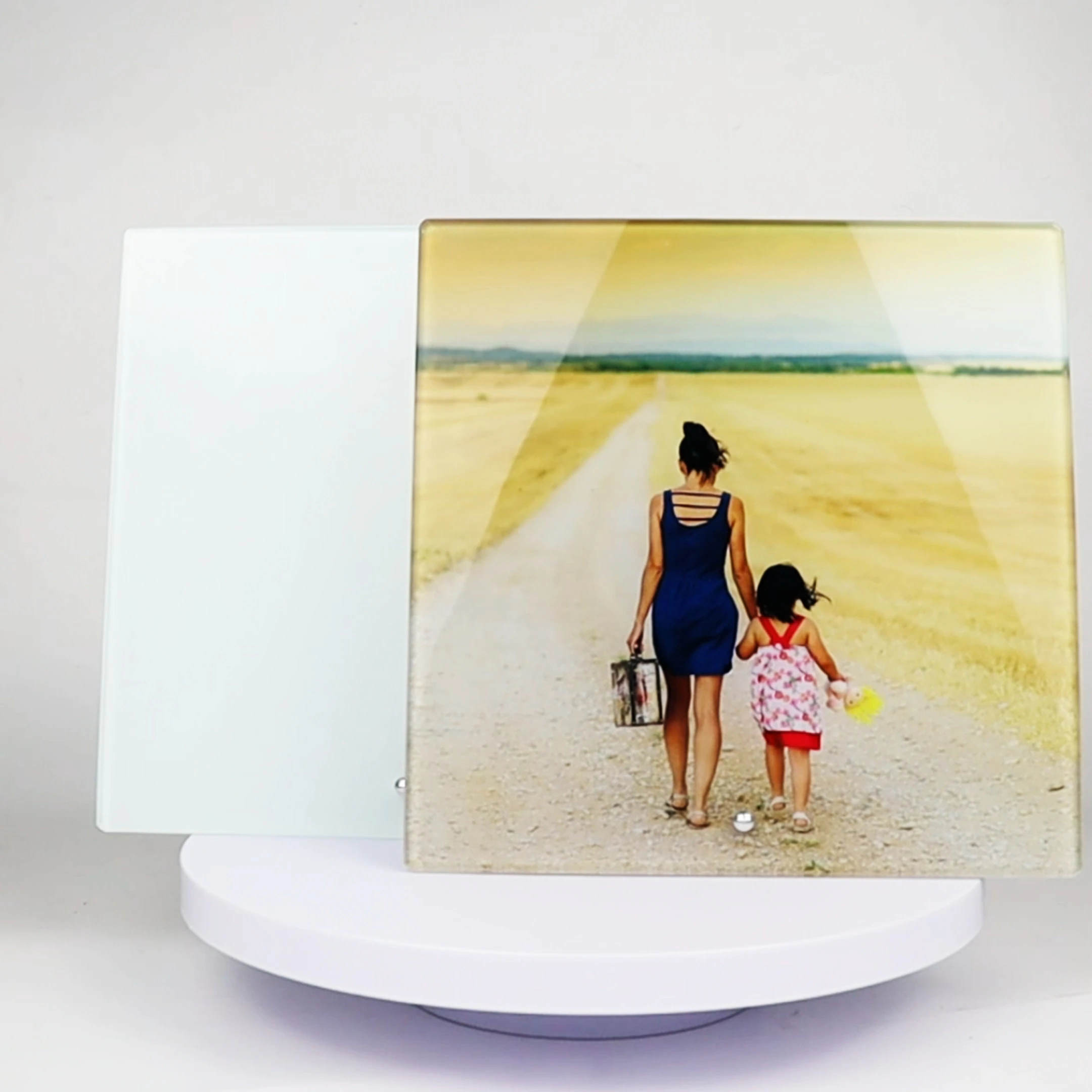 Customized Glass Photo Frame Square Shape 20*20cm Picture Frame for Wedding Frames for Home Family Party Tabletop Display
