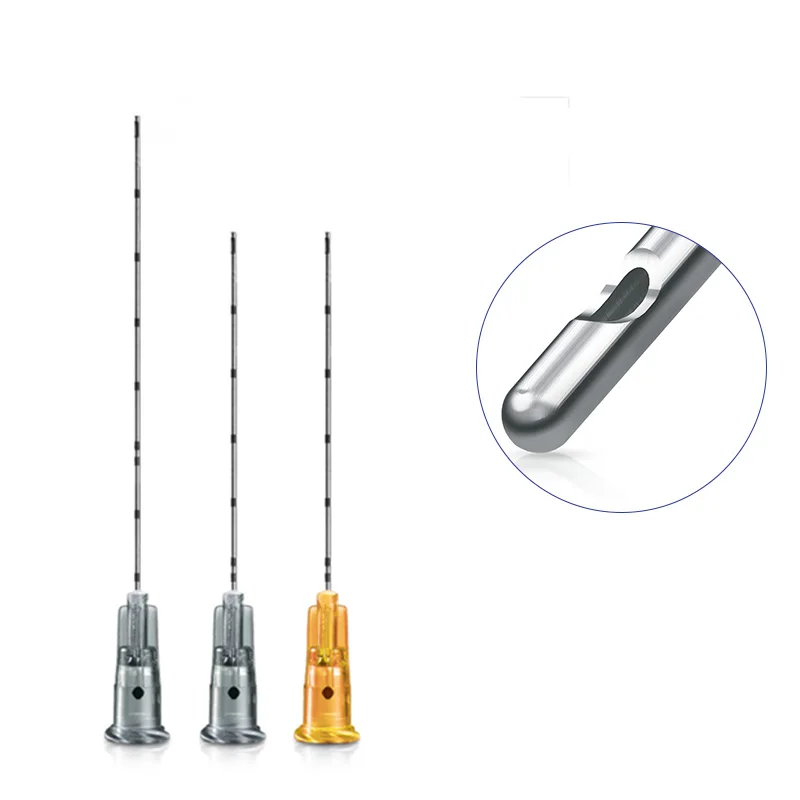 Most popular syringe needle ce blunt tip 25G 50mm injection micro cannula for hyaluronic acid injection