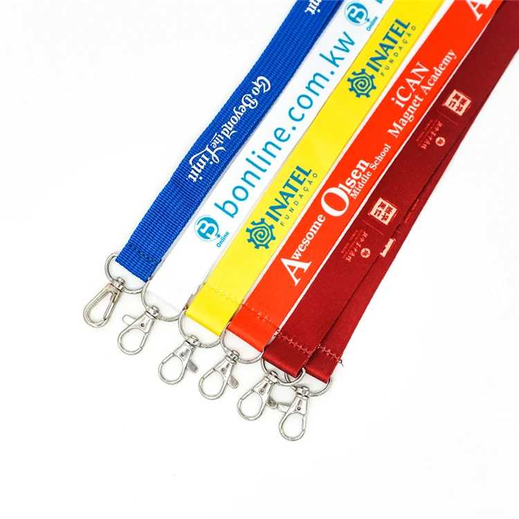 
Specialized Customized Double Sided Printing ID Card Lanyard Neck Strap With Logo 