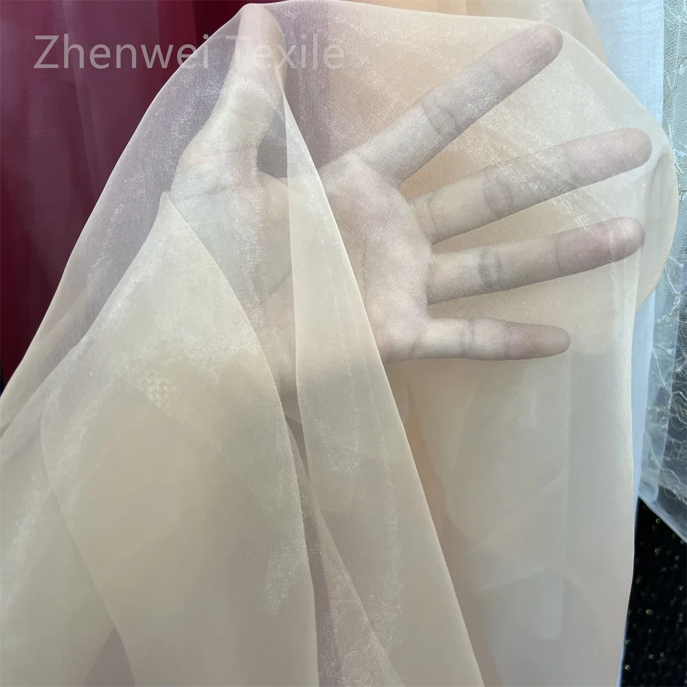 Liquid Organza fabric Pleated organza 100% polyester organza fabric for making dress